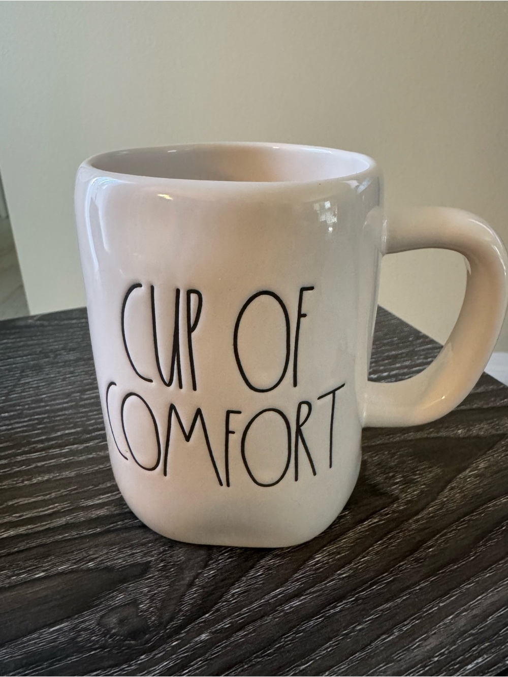 Rae Dunn White 'Cup of Comfort' Ceramic Mug